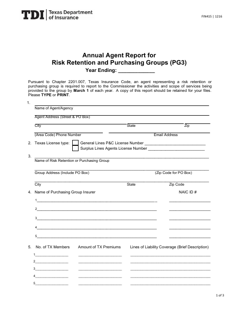 Form FIN415 (PG3)  Printable Pdf
