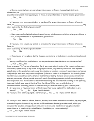 Form FIN434 Biographical Affidavit for Life Settlement Providers or Brokers - Texas, Page 2