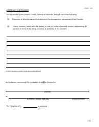Form FIN382 (CCRC Form 1) Continuing Care Provider Application for Certificate of Authority to Do Business in the State of Texas Under the Act, 246.022 - Texas, Page 2