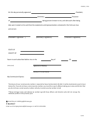 Form FIN384 (CCRC Form 3) Continuing Care Providers Officers and Directors Page - Texas, Page 2