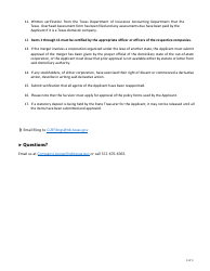 Form FIN363 HMO Merger Checklist - Texas, Page 3