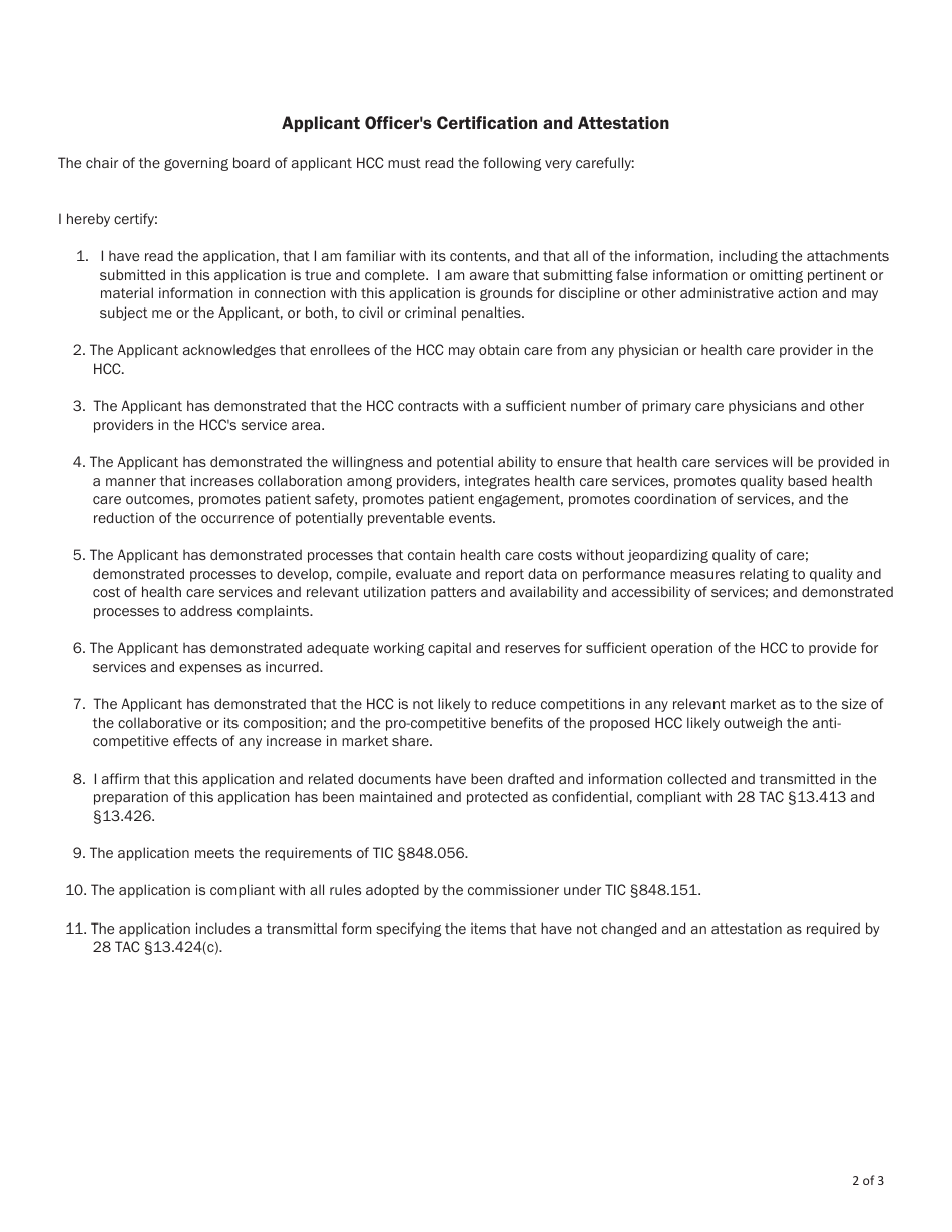 Form FIN495 Request to Convert to Renewal of Certificate of Authority - Texas, Page 2