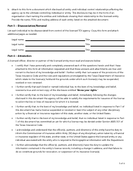 Form FIN531 Biographical Form and Certification of License Qualification - Texas, Page 3