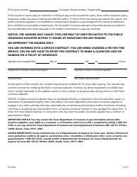 Form FIN535 Public Insurance Adjuster Contract - Texas, Page 2