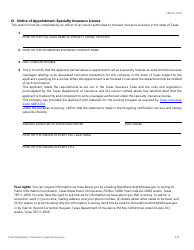 Form FIN514 Application for a Specialty Insurance License - Texas, Page 5