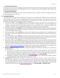 Form FIN514 Application for a Specialty Insurance License - Texas, Page 7