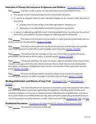 Form LAC005 Group Life Insurance Checklist - Texas, Page 10
