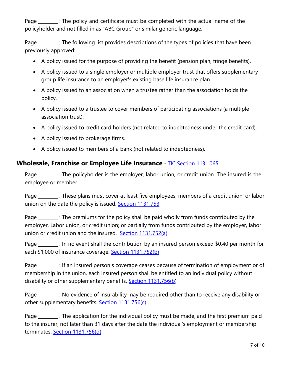 Form Lac005 Download Fillable Pdf Or Fill Online Group Life Insurance Checklist Texas 2020