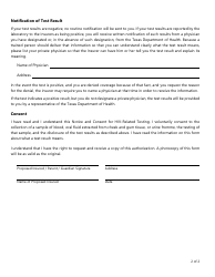 Form LAHR324 Notice and Consent for HIV-Related Testing - Texas, Page 2