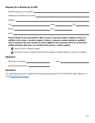 Form LHL011 Notice of Rescission of Preauthorization Exemption and Right to Request an Independent Review - Texas, Page 3