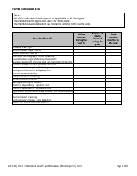 Form LAH345 Mandated Benefits and Mandated Offers Reporting Form - Texas, Page 3
