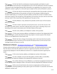 Form LAC026 Life Settlement Forms Checklist - Texas, Page 5