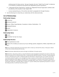 Form LHL711 Addendum to Biographical Affidavit - Texas, Page 2
