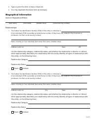Form LHL711 Addendum to Biographical Affidavit - Texas, Page 3