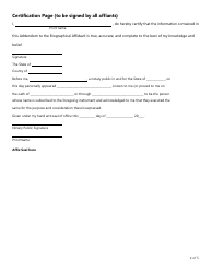 Form LHL711 Addendum to Biographical Affidavit - Texas, Page 4
