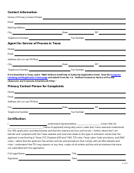 Form LHL005 Utilization Review Agent (Ura) Application - Texas, Page 2