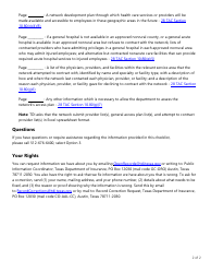 Form LHL708 Workers&#039; Compensation Health Care Network Access Plan Checklist - Texas, Page 2