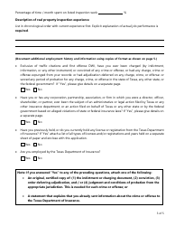 Form PC357 (VIP-3) Vip Application for Residential Property Inspector License/Certification - Texas, Page 3