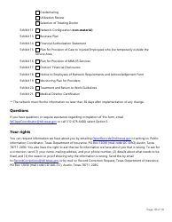 Form LHL705 Workers&#039; Compensation Health Care Network Application - Texas, Page 10