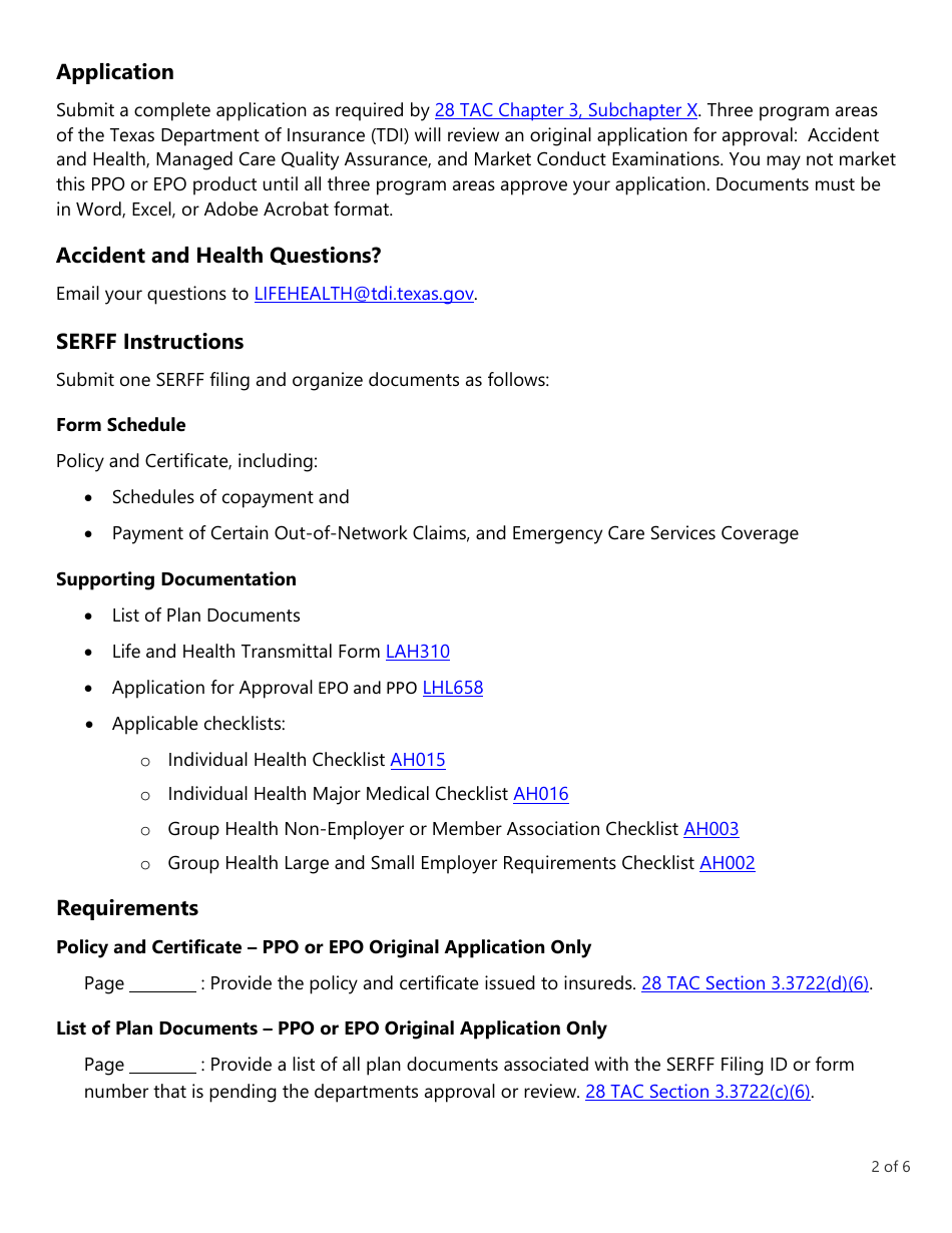 Form LHL658 Download Printable PDF or Fill Online Application for