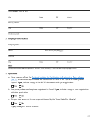 Form SF026 Individual Application for All Types of Fire Extinguisher Licenses - Texas, Page 2