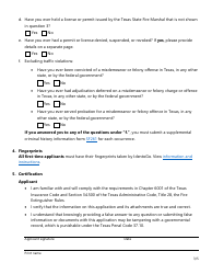 Form SF026 Individual Application for All Types of Fire Extinguisher Licenses - Texas, Page 3