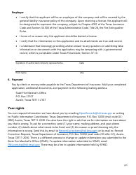 Form SF026 Individual Application for All Types of Fire Extinguisher Licenses - Texas, Page 4