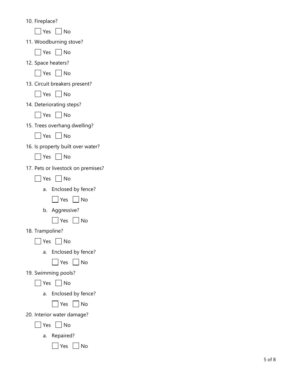 Form PC373 (VIP-2) Texas Residential Property Condition Evaluation Report - Texas, Page 5