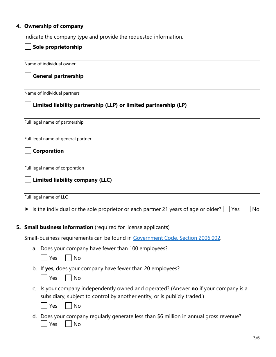 Form SF043 Application for a Fireworks License or Permit - Texas, Page 3