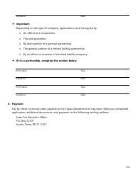 Form SF043 Application for a Fireworks License or Permit - Texas, Page 5