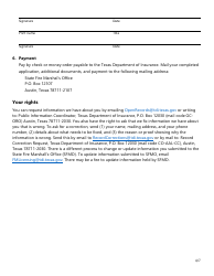 Form SF044 Permit Application for Class B Fireworks (1.3g) Singular or Multiplevdisplay - Texas, Page 4