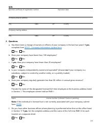 Form SF088 Fire Sprinkler Certificate of Registration Renewal Application - Texas, Page 2