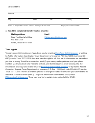 Form SF054 Company Branch Office Update Form - Texas, Page 3