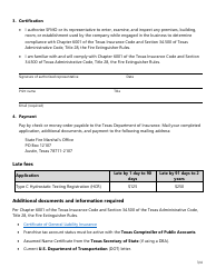 Form SF087 Type C Hydrostatic Testing Registration Renewal Application - Texas, Page 3