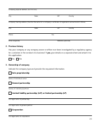 Form SF025 Fire Extinguisher Certificate of Registration Application - Texas, Page 2