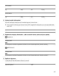 Form SF028 Application to Revise or Transfer All Types of Fire Extinguisher Licenses - Texas, Page 2