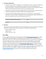 Form SF028 Application to Revise or Transfer All Types of Fire Extinguisher Licenses - Texas, Page 3