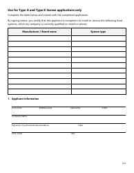 Form SF028 Application to Revise or Transfer All Types of Fire Extinguisher Licenses - Texas, Page 4