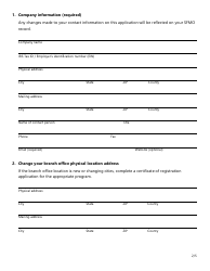 Form SF227 Company Information Update Form - Texas, Page 2