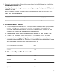 Form SF227 Company Information Update Form - Texas, Page 4