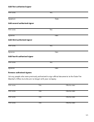 Form SF230 Fireworks Company Information Update Form - Texas, Page 3