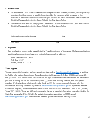 Form SF254 Fire Alarm Training School Renewal Application - Texas, Page 3