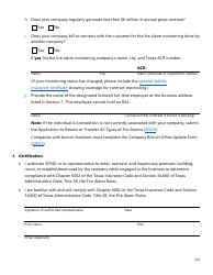 Form SF084 Fire Alarm Certificate of Registration Renewal Application - Texas, Page 3