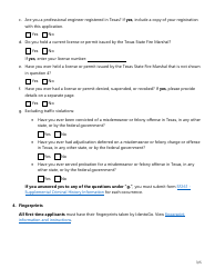 Form SF036 Individual Application for All Types of Fire Sprinkler Licenses - Texas, Page 3