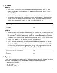 Form SF036 Individual Application for All Types of Fire Sprinkler Licenses - Texas, Page 4