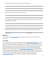 Form SF600 Fireworks Online Application Supplement - Texas, Page 3