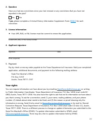 Form SF255 Fire Alarm Instructor Renewal Application - Texas, Page 2