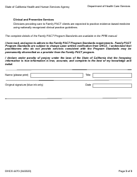 Form DHCS4470 Practitioner Participation Agreement - Family Pact (Family Planning, Access, Care and Treatment) Program - California, Page 3