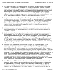 Form DHCS4469 Provider Agreement - Family Pact (Planning, Access, Care, and Treatment) Program - California, Page 2
