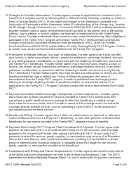 Form DHCS4469 Provider Agreement - Family Pact (Planning, Access, Care, and Treatment) Program - California, Page 5